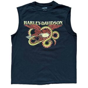 Harley Davidson Snake Vs Eagle Mens Size XL Sleeveless Shirt Lakeland Florida